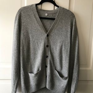 Vintage Gray Cardigan with Pockets